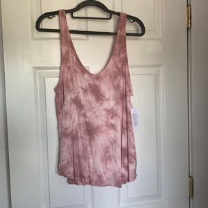 American eagle dusty rose tie dye tank